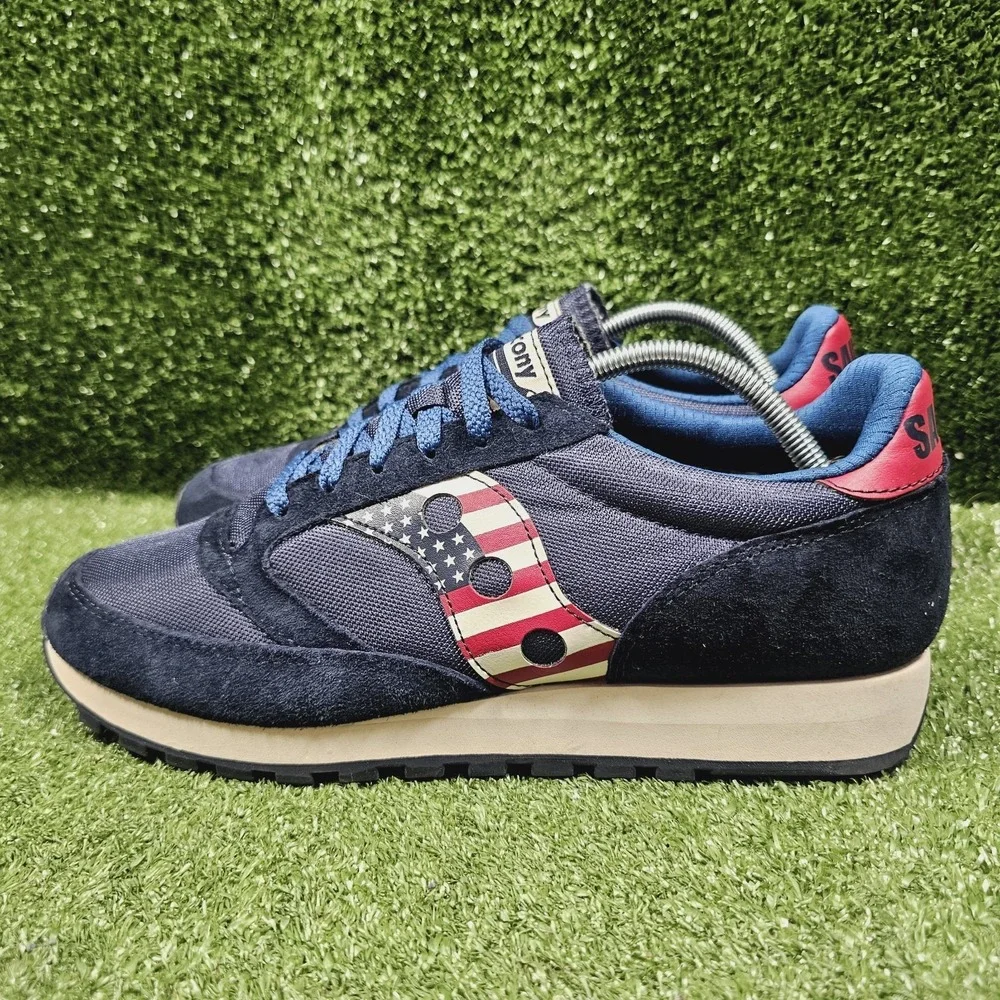 Saucony Jazz 81 USA Stars And Stripes Athletic Comfort Sneakers Mens Size 11.5